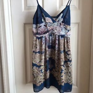 Abstract floral mini dress